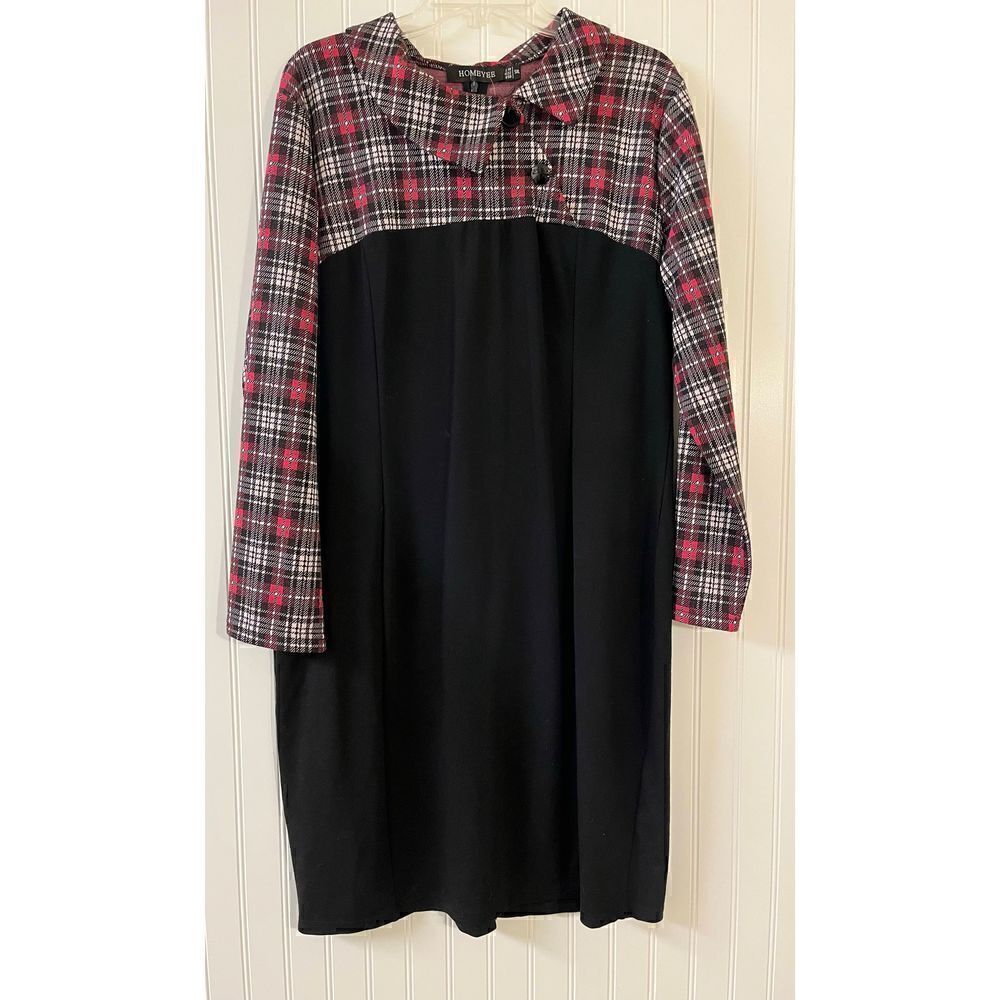 Homeyee dress plaid accents US size 18